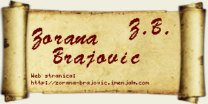 Zorana Brajović vizit kartica